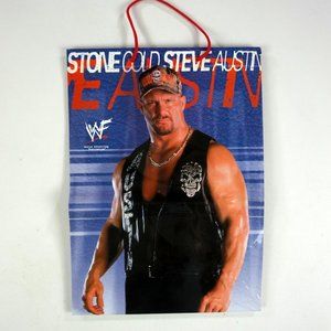 17" WWF STONE COLD STEVE AUSTIN Gift Bag Vintage 2000 American Greetings WWE